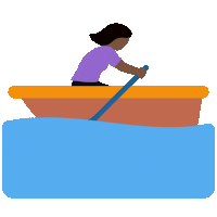 emojivid woman emoji boat activity Sticker