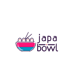 JapaBowl happy rainbow sushi bowl Sticker