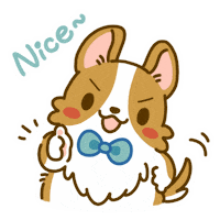 Very Good Puppy Sticker by Lazy Corgi