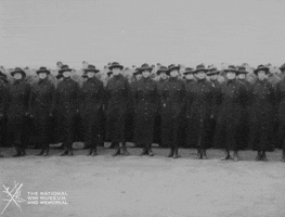 NationalWWIMuseum black and white military footage uniform GIF