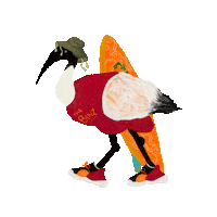 supportact bird band walking shirt Sticker