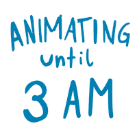 Animating In The Morning Sticker