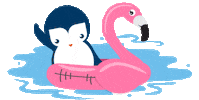 Penguin Flamingo Sticker by Adventist Health