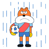 artbypablo sad bear rain why Sticker