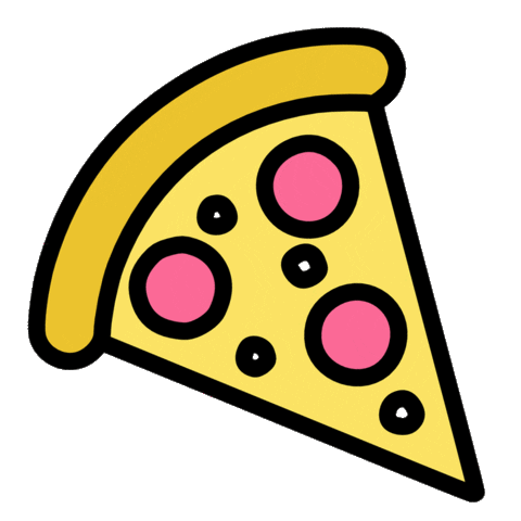 pizza eating Sticker by ZONKT®