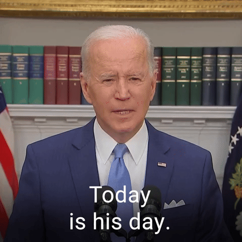 Today is his day.