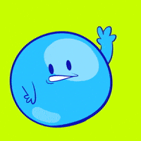 Blue Ball Hello GIF
