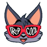 Caelys cool sunglasses loupy Sticker