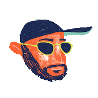 one of us face Sticker by DC Design Week