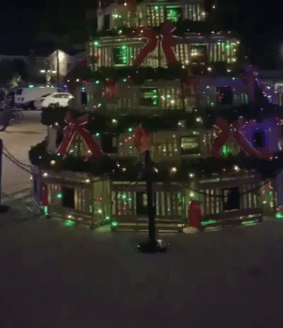 Christmas Tree Made Out of Lobster Traps Twinkles in Key West, Florida