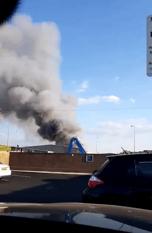 Large Fire Breaks Out at Industrial Warehouse Complex in East London