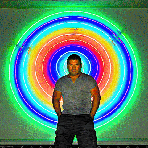 rainbow neon GIF