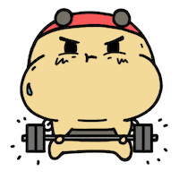 work out fitness Sticker by Aminal Stickers