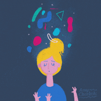 Amy_Charlick animation blue hey tired GIF