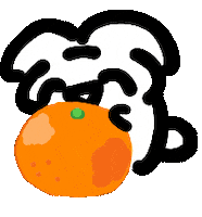 Orange Eat Sticker by Annafish