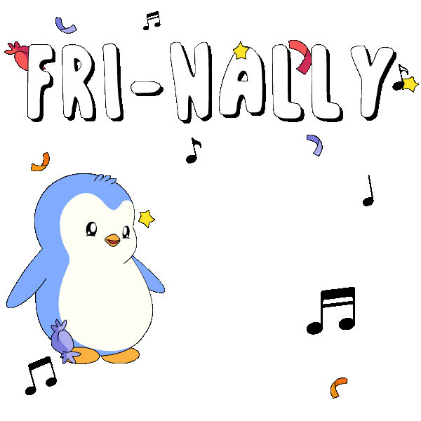 Happy Day Off Sticker by Pudgy Penguins