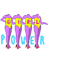 Go Girls Kick Sticker by Laura Arango