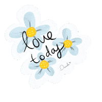 monpaloch love flowers daisy bloom Sticker