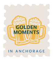 VisitAnchorage summer beer cheers stamp Sticker