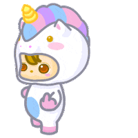 kiktoyz baby poop unicorn middlefinger Sticker
