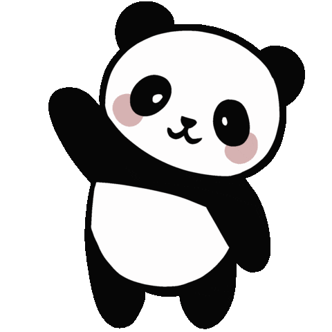 Panda Hello Sticker