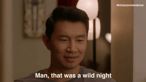 what happened party hard GIF by Kim's Convenience