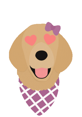Golden Retriever Love Sticker