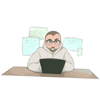 spunktonline illustration owl laptop agentur Sticker