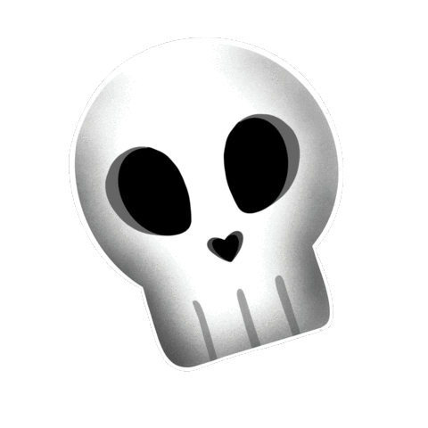 White Skull Sticker