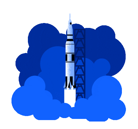 Lift Off Space Sticker by IBM