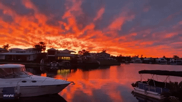 'Pearler of a Sunset': Resident Amazed by Stunning Sunset in Noosa, Queensland