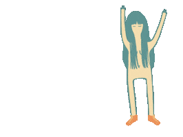 Tired Long Hair Sticker