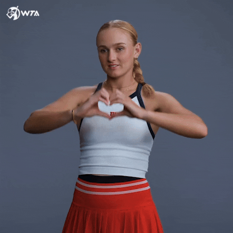 Heart Love GIF by WTA