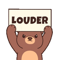 Say It Louder Teddy Bear Sticker by BEARISH