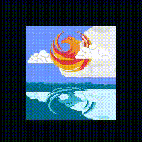 dobryak_banzai giphyupload pixel sea clouds GIF
