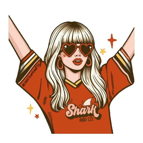 Taylor Swift Football Sticker by LITTLE SHARK AND CO.