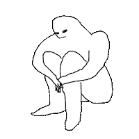 Hombrecitos_de_Sal ghost waiting sitting sit Sticker