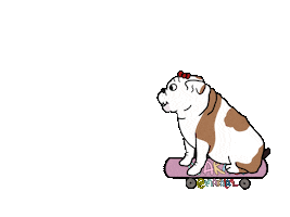 dog hello Sticker by makala9_