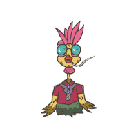 Smoke Chicken Sticker