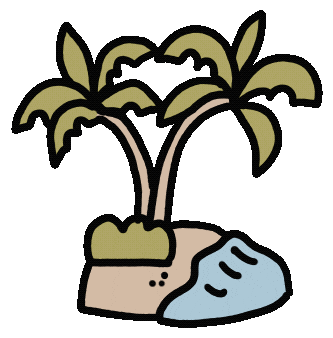 Palm Trees Water Sticker
