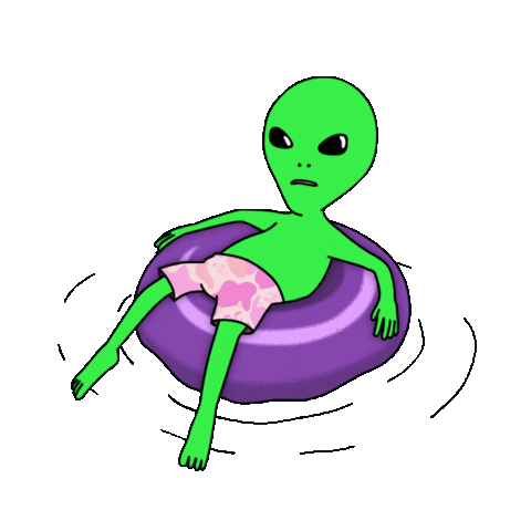 RIPNDIP_CAT angry alien angel balloon Sticker