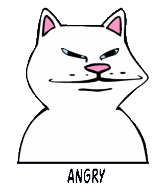 RIPNDIP_CAT angry alien angel balloon Sticker