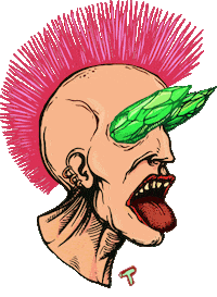 Punk Pink Hair Sticker by The Kryptonite Sparks