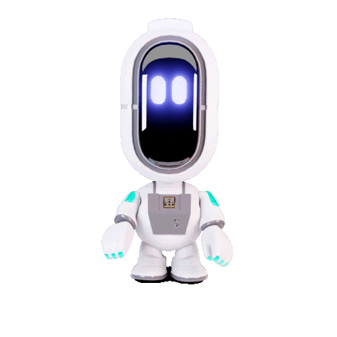 Robot Waiting Sticker by Splitbot