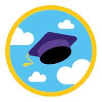 Graduation Patches Sticker by Bos Animation