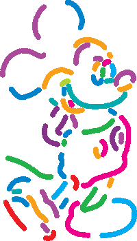 Mickey Mouse Neon Sticker by Yoni