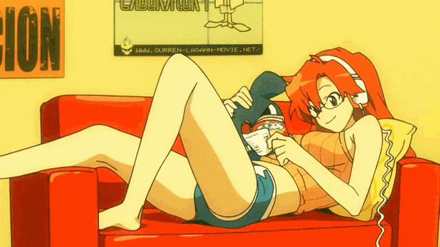 devineseverance giphyupload anime gurren lagann yoko littner GIF