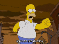homer simpson running GIF