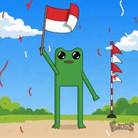 17 Agustus Frog GIF by fwogs