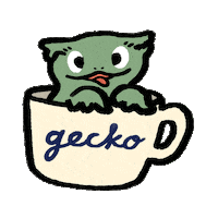 chocochacha gecko crested gecko ヤモリ くさださやか Sticker